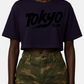 Graphic Crop T-Shirt – Dark Purple