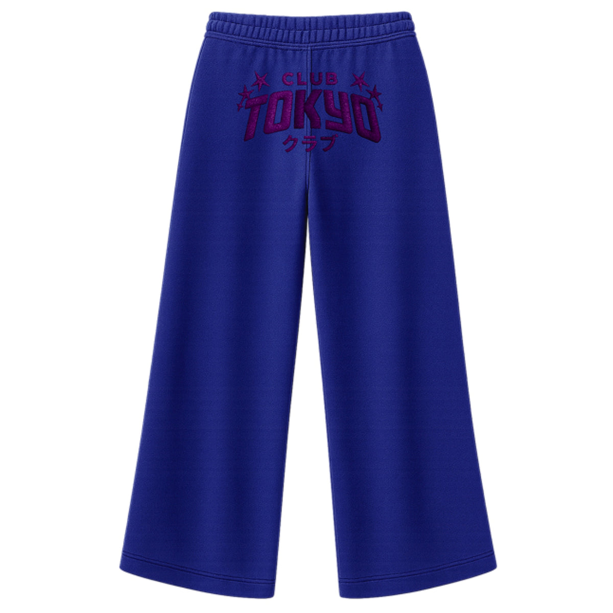 Wide-Leg Sweatpants- Blue