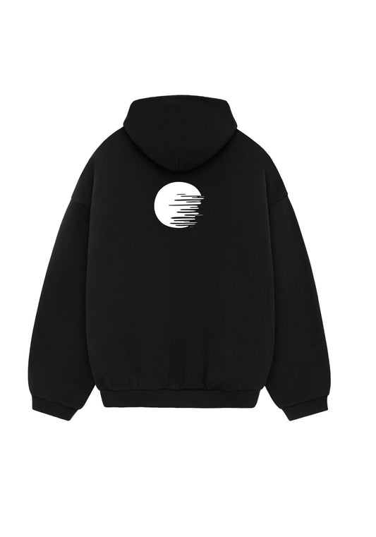 Black Tokyo Hoodie with White Logo