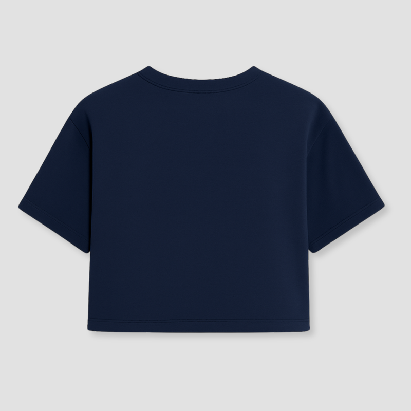 Graphic Crop T-Shirt – Dark Navy Blue