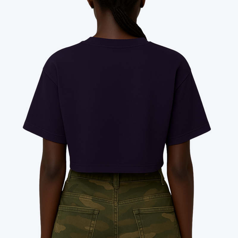 Graphic Crop T-Shirt – Dark Purple