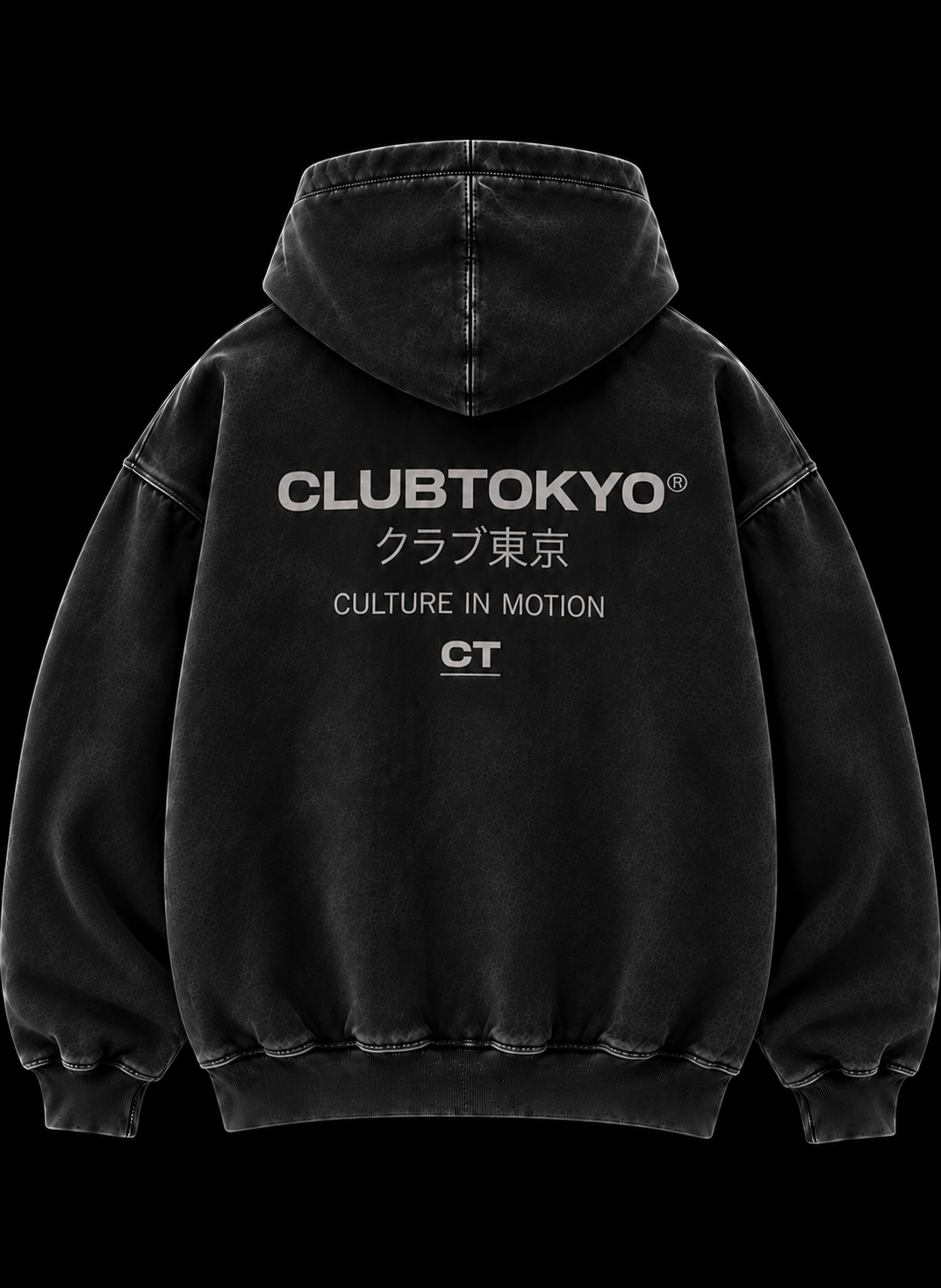 Washed Black Zip Hoodie