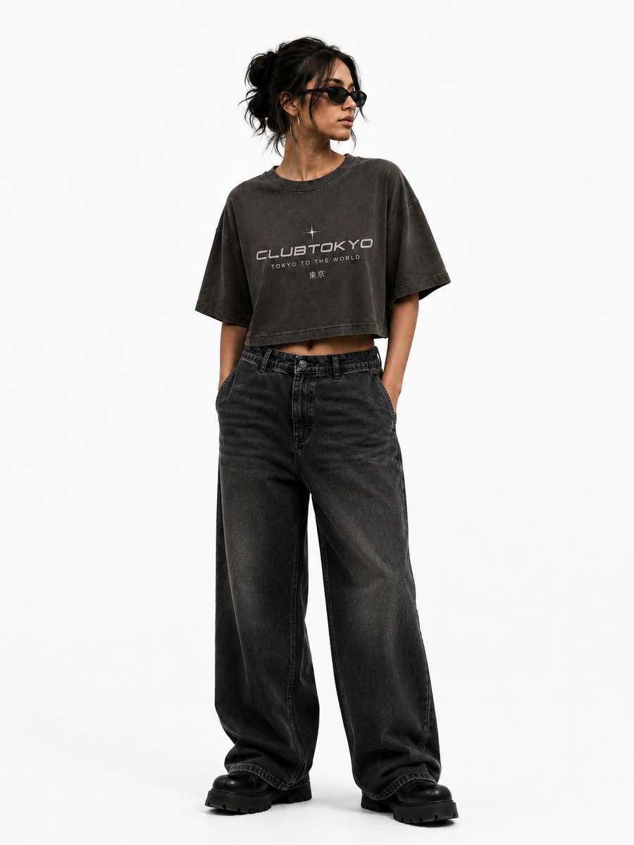 (Coming Soon) ClubTokyo Vintage Washed Cropped Tee
