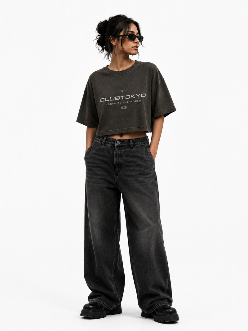 (Coming Soon) ClubTokyo Vintage Washed Cropped Tee