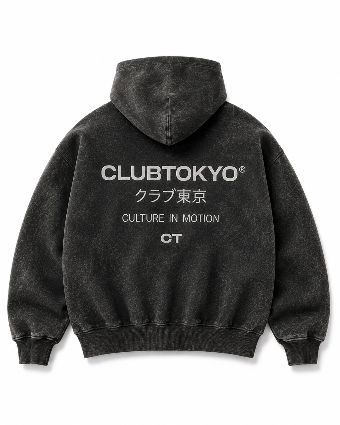 Washed Black Zip Hoodie