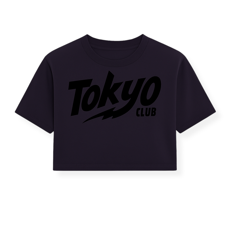 Graphic Crop T-Shirt – Dark Purple