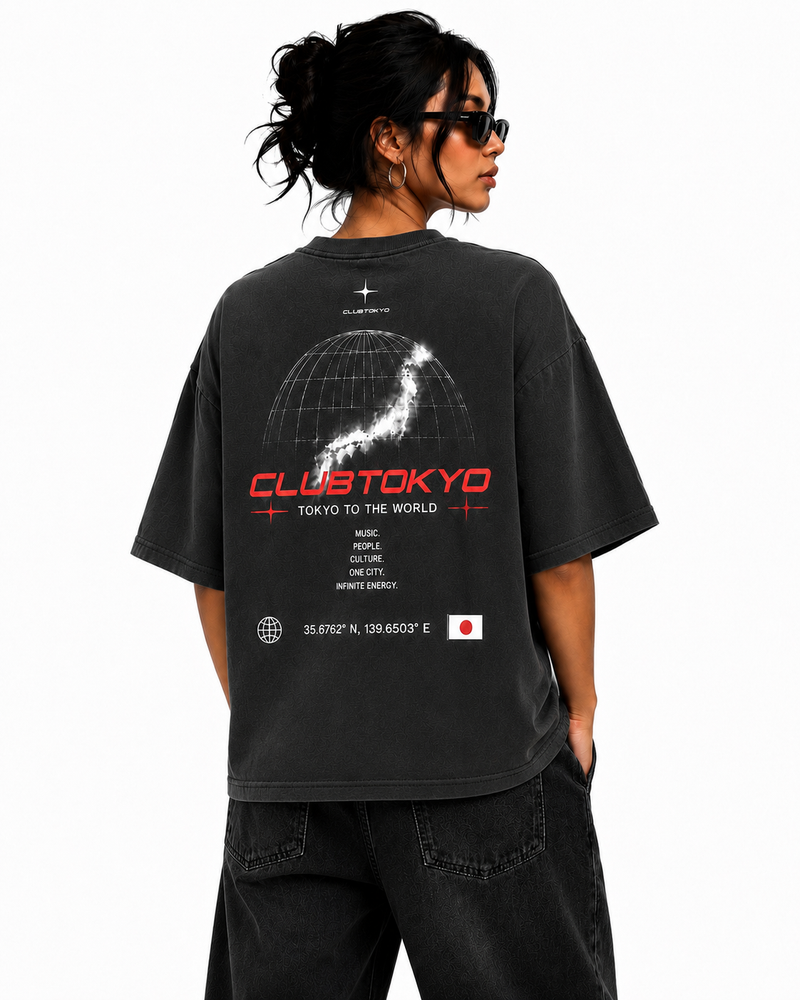 Tokyo To The World Oversized Tee