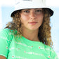 Reversible black/white multi logo bucket hat